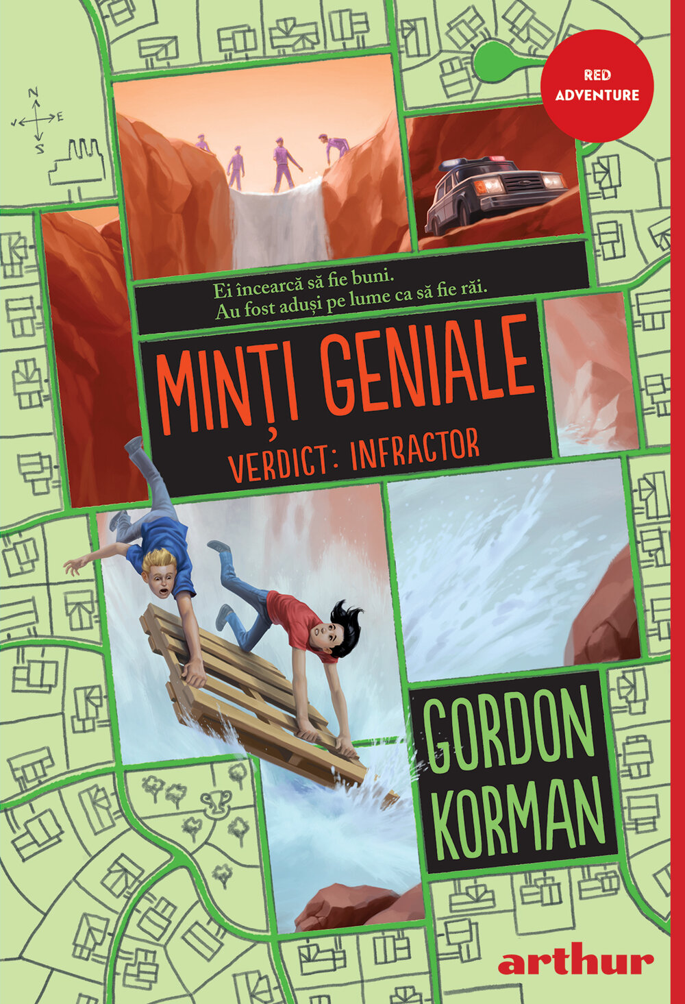 Gordon Korman, Minți geniale #2, Red Adventure, Editura Arthur